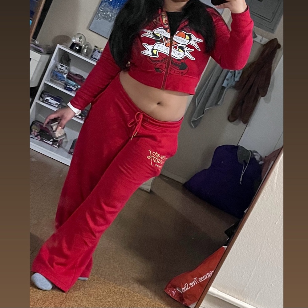 Red Ed Hardy hoodie